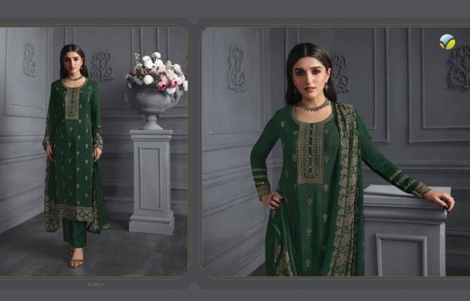 Vinay Silkina Royal Crepe 42 Fancy Regular Wear Dress Material Catalog
